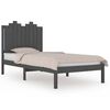 vidaXL Estrutura cama solteiro 90x200 cm pinho maci&ccedil;o cinzento