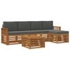 vidaXL Conjunto de Sof&aacute;s para Exterior 6 unid. Natural e Antracite