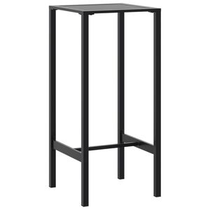 vidaXL Mesa de bar 50x50x110 cm a&ccedil;o revestido a p&oacute; preto