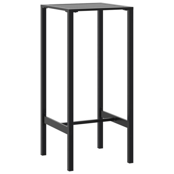 vidaXL Mesa de bar 50x50x110 cm a&ccedil;o revestido a p&oacute; preto