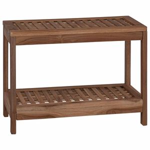 vidaXL Mesa de Canto para Banheiro Natural 60 x 30 x 45 cm