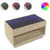 vidaXL Mesa de centro luzes LED Infinity 90x50x50 cm carvalho sonoma