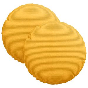 vidaXL Almofadas de Assento 2 pcs Amarelo Claro &Oslash; 30 cm