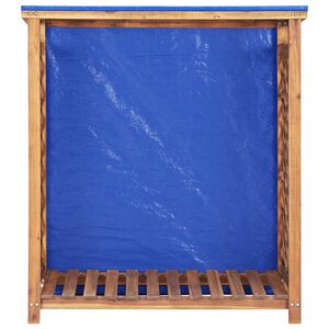 vidaXL Abrigo para arruma&ccedil;&atilde;o de lenha 105x38x115 cm ac&aacute;cia maci&ccedil;a