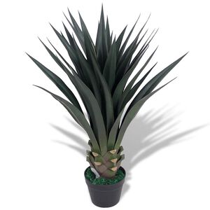vidaXL Planta i&uacute;ca artificial com vaso 85 cm verde