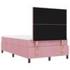 vidaXL Cama Box com colch&atilde;o com cabeceira Rosa 120 x 200 cm Veludo