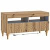 vidaXL Gabinete de TV LED Carvalho Arttisan Derivados de Madeira