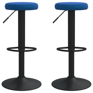 vidaXL Bancos de bar 2 pcs veludo azul