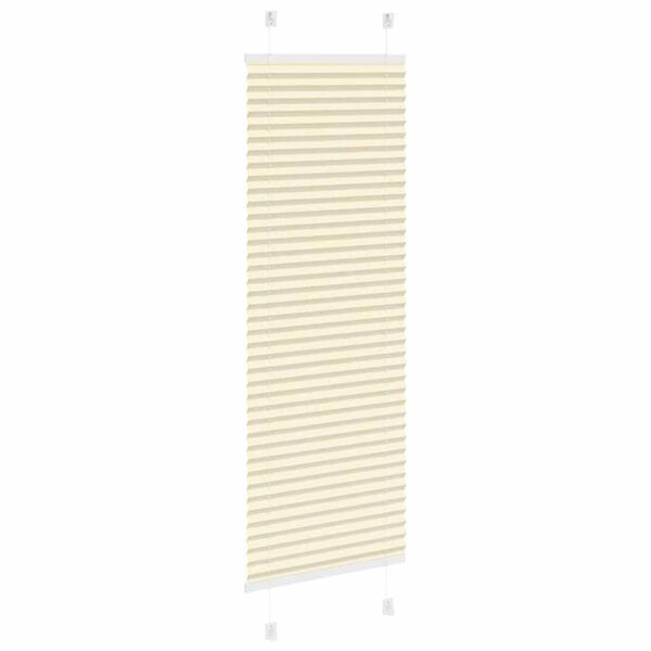 vidaXL Creme Plissada Cega 45x150 cm Largura Tecido 44,4 cm Poli&eacute;ster