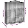 vidaXL Cestos gabi&atilde;o arqueados 10 pcs 200x50x220/240 ferro galvanizado