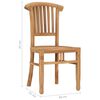 vidaXL 3 pcs conjunto de jantar p/ jardim madeira de teca maci&ccedil;a