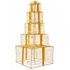 vidaXL Torre de caixas de presentes de Natal LED 250 LED Branco quente