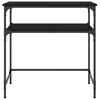 vidaXL Mesa consola 75x35,5x75 cm derivados de madeira preto