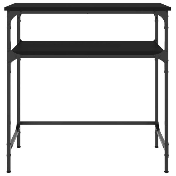 vidaXL Mesa consola 75x35,5x75 cm derivados de madeira preto