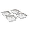 vidaXL Recipientes gastronorm 4 pcs GN 1/2 65 mm aço inoxidável