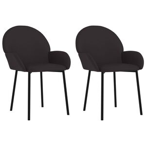 vidaXL Cadeiras de jantar 2 pcs couro artificial preto
