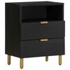 vidaXL Mesa de cabeceira 50x33x62 cm derivados de madeira preto