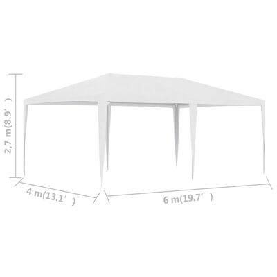 vidaXL Tenda para festas 4x6 m branco
