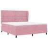 vidaXL Cama Box com colch&atilde;o com cabeceira Rosa 200 x 180 cm Poli&eacute;ster