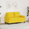 vidaXL Sof&aacute; de 2 lugares 120 cm tecido amarelo-claro