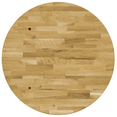 vidaXL Tampo de mesa madeira de carvalho maciça redondo 44 mm 500 mm