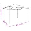 vidaXL Gazebo 4x4x3 m 180 g/m&sup2; branco