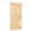 vidaXL Porta Deslizante 100 x 210 cm Natural e Branco
