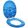 vidaXL Assento de Sanit&aacute;rio com Fechamento Suave Gota Azul 44 x 38 cm