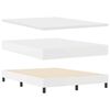 vidaXL Cama Box com colch&atilde;o Branco 160 x 200 cm Couro sint&eacute;tico
