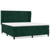 vidaXL Cama com molas/colch&atilde;o 160x200 cm veludo verde-escuro