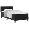 vidaXL Cama Box com colch&atilde;o com cabeceira Preto 200 x 80 cm Poli&eacute;ster
