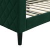 vidaXL Sof&aacute;-cama 90x200 cm veludo verde-escuro