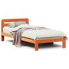 vidaXL Cama sem colchão 75x190 cm madeira de pinho maciça castanho-mel