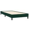 vidaXL Cama com molas/colch&atilde;o 90x220 cm veludo verde-escuro