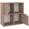 vidaXL Estante 60x27,5x59,5 cm contraplacado carvalho sonoma cinzento