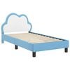 vidaXL Estrutura de Cama Infantil com Cabeceira Azul 80 x 160 cm PU