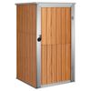 vidaXL Abrigo p/ ferramentas jardim a&ccedil;o galvanizado castanho