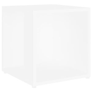 vidaXL Mesa de apoio 33x33x34,5 cm derivados de madeira branco