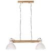 vidaXL Candeeiro suspenso industrial 25 W 109 cm E27 branco