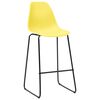 vidaXL 5 pcs conjunto de bar pl&aacute;stico amarelo