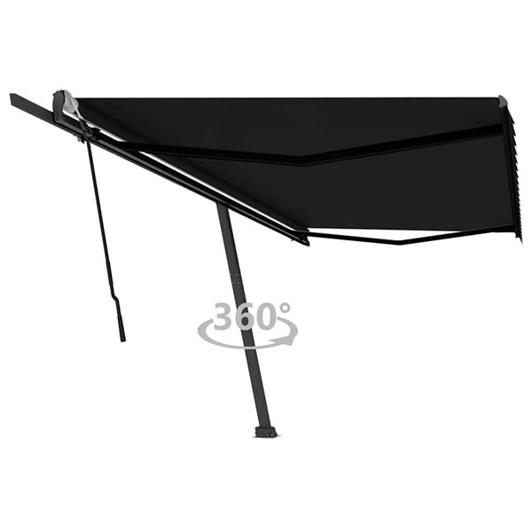 vidaXL Toldo retr&aacute;til manual independente 500x300 cm antracite
