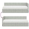 vidaXL Estrutura de Cama de Canto com Colch&atilde;o 2 pcs Cinzento-claro