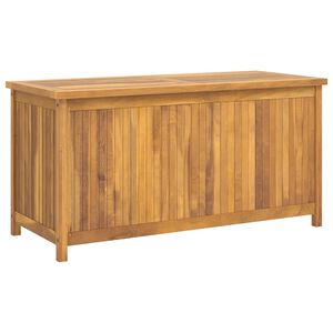 vidaXL Caixa para jardim 114x50x58 cm madeira de teca maci&ccedil;a