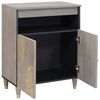 vidaXL Buffet Cinza e Ouro 60 x 33 x 75 cm Madeira de manga maciça