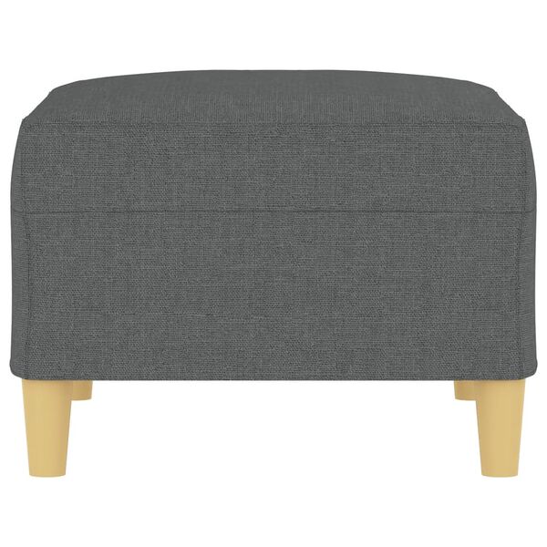vidaXL Apoio de p&eacute;s 70x55x41 cm tecido cinzento-escuro