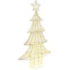 vidaXL &Aacute;rvore de Natal 160 LED Branco quente 151 cm PET