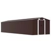 vidaXL Abrigo de jardim 257x779x181 cm a&ccedil;o galvanizado castanho