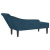 vidaXL Chaise lounge com almofad&otilde;es veludo azul