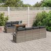 vidaXL Conjunto de Sof&aacute; de Jardim 8 pcs Cinzeto Rattan Sint&eacute;tico