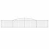 vidaXL Cestos gabião arqueados 8 pcs 400x30x60/80 cm ferro galvanizado